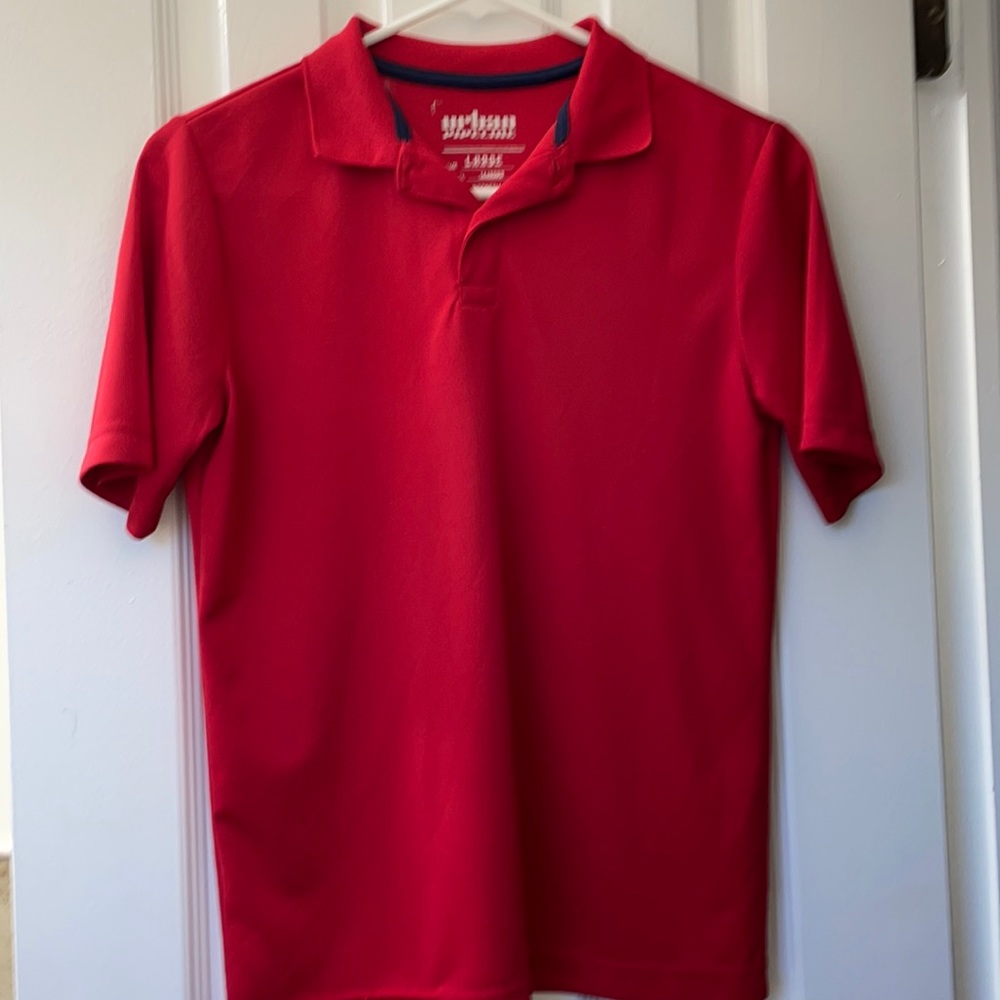 😎Boys two button down red polo shirt😎